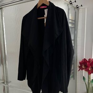 NWT Catherine Malandrino Women's Black Drape Jacket, 1X